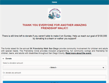 Tablet Screenshot of friendshipwalksd.com